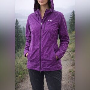 Outdoor Research Women's Tantrum Hooded Purple Jacket - Size Small